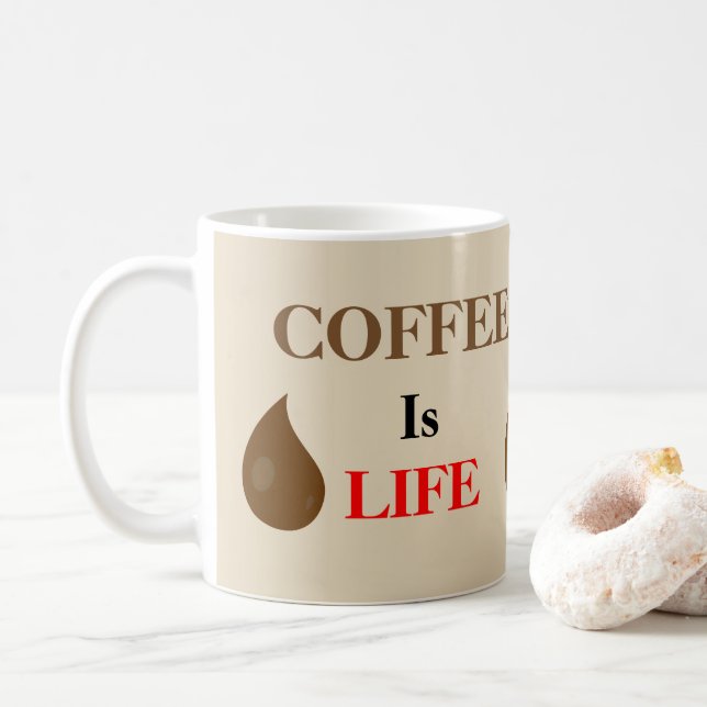 Mug Le café, c'est la vie (Avec donut)