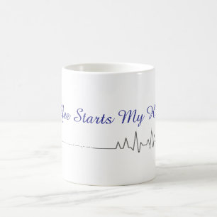 Mug Le café commence dans mon coeur