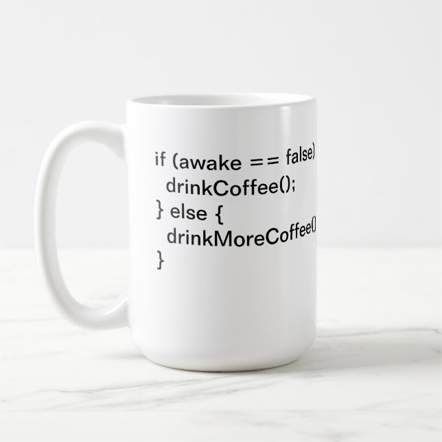 Mug Le café conditionnel (Gauche)