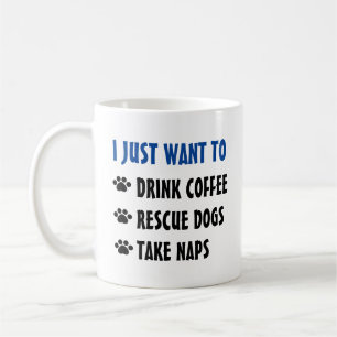 Mug Le café de boissons, chiens de délivrance,