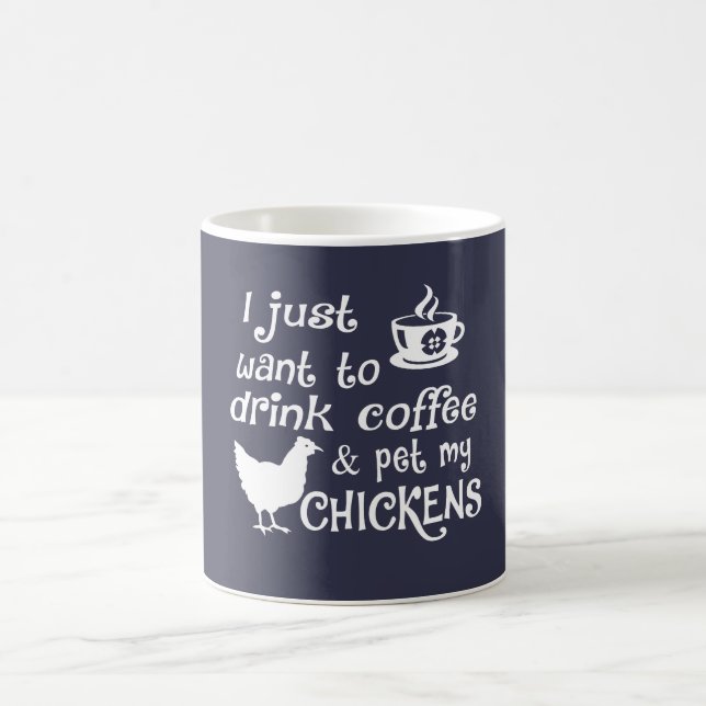 Mug Le café de boissons et choient mes poulets (Centre)