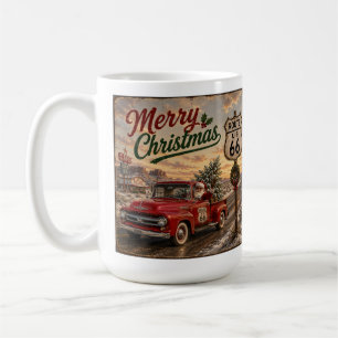 Mug Le café du matin du Père Noël sur la route 66