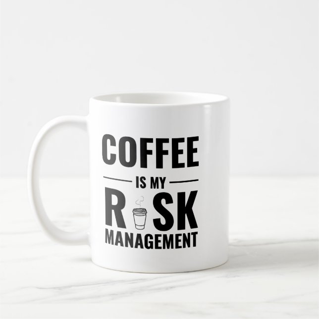 Mug Le Café Est Ma Gestion Des Risques — Conception De (Gauche)
