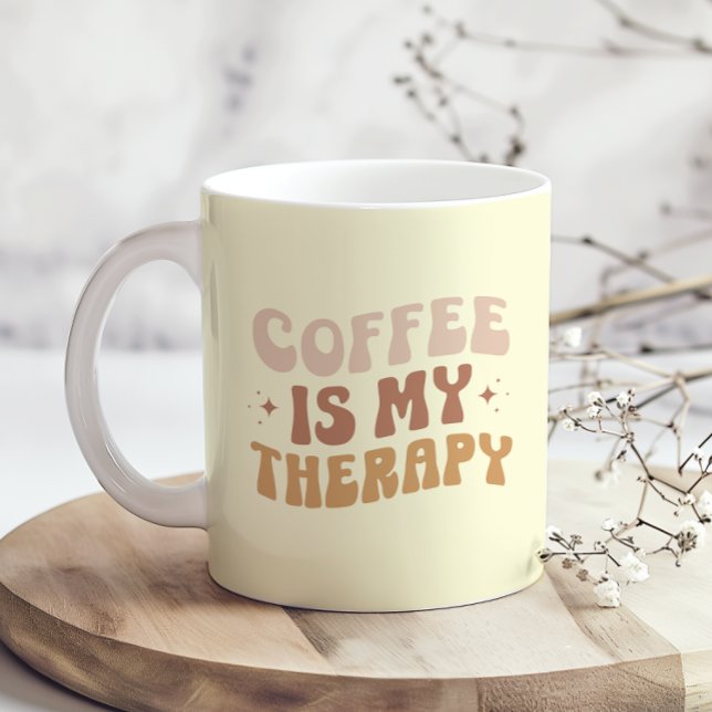 Mug Le Café Est Ma Thérapie J'Aime Citer Le Café Drôle (Créateur téléchargé)