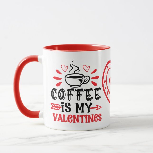 Mug Le café est ma Valentine Femme (Gauche)