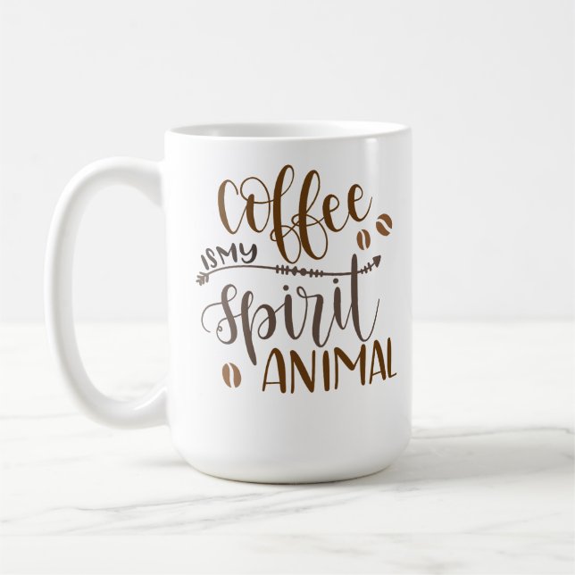 Mug Le café est mon esprit animal (Gauche)