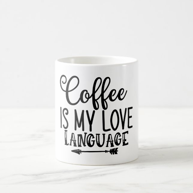 Mug le café est mon langage de l'amour (Centre)