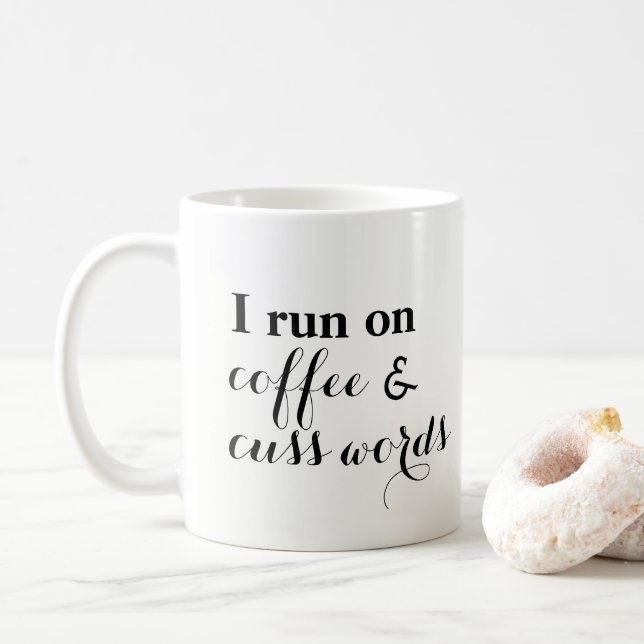Mug Le café et jurent des mots (Avec donut)