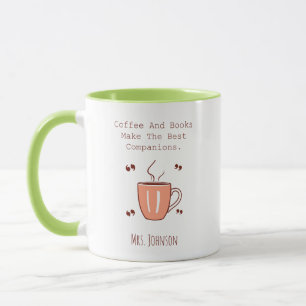 Mug Le café et les livres font les meilleurs compagnon