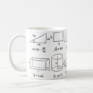 Mug Le café et les mathématiques résolvent tous les pr