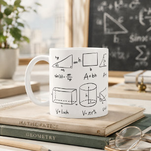 Mug Le café et les mathématiques résolvent tous les pr