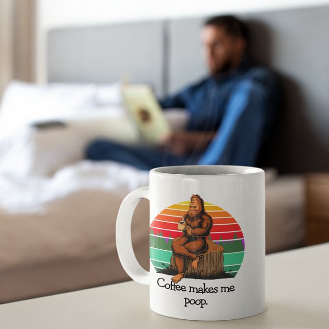 Mug Le Café Me Fait Poop Bigfoot Sasquatch Drôle (Créateur téléchargé)