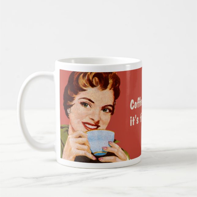 Mug Le café me maintient occupé jusqu'à ce qu'il soit (Gauche)