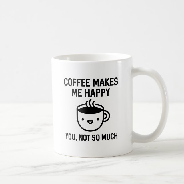 Mug Le Café Me Rend Heureux (Droite)