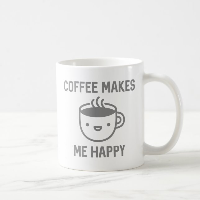 Mug Le Café Me Rend Heureux (Droite)