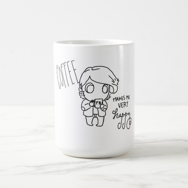 Mug Le café me rend très heureux (Centre)