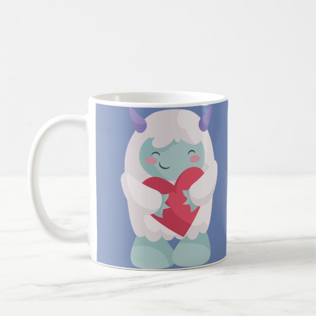 Mug Le café mignon de yeti est une étreinte dans une (Gauche)
