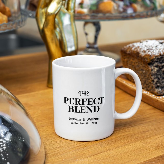 Mug Le Café Mixte Parfait | Mariage de noms personnali (Créateur téléchargé)