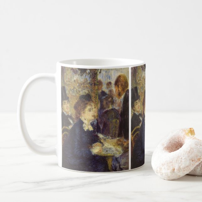 Mug Le Café par Pierre Renoir, Impressionnisme Vintage (Avec donut)