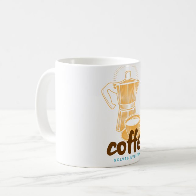 Mug Le café résoud tout (Devant gauche)