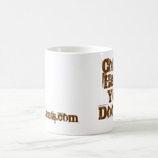 Mug Le café vous aide doodie. (Centre)