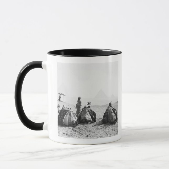 Mug Le Caire Égypte, jockeys de chameaux Pyramides de  (Gauche)