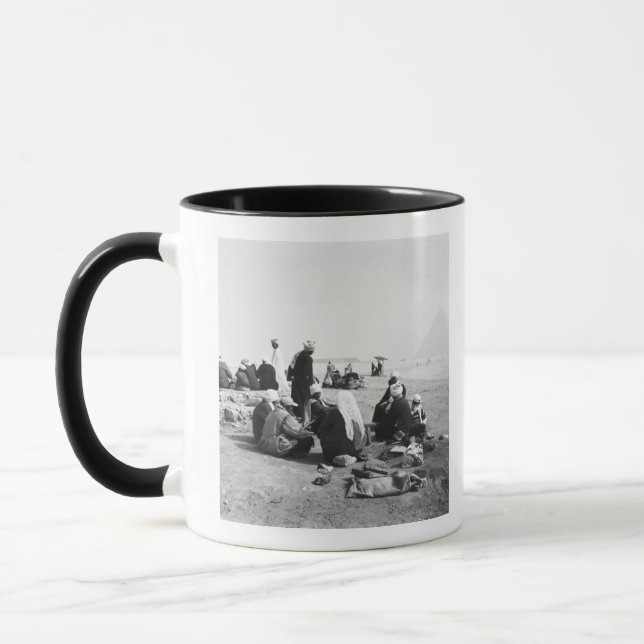 Mug Le Caire Égypte, jockeys de chameaux Pyramides de  (Gauche)