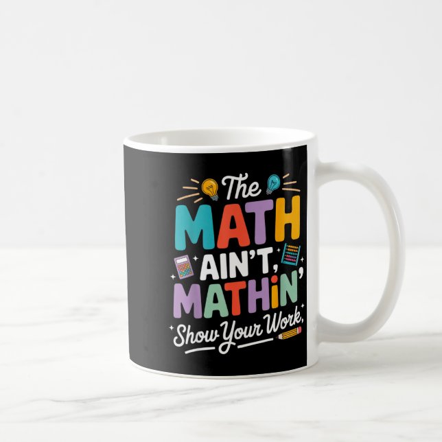 Mug Le calcul n'est pas drôle professeur nerd meme  (Droite)