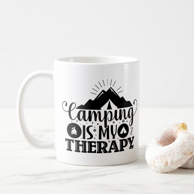 Mug Le Camping Est Ma Thérapie (Avec donut)
