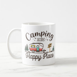 Mug Le Camping Est Mon Endroit Heureux