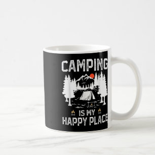 Mug Le camping est mon endroit heureux drôle de campeu