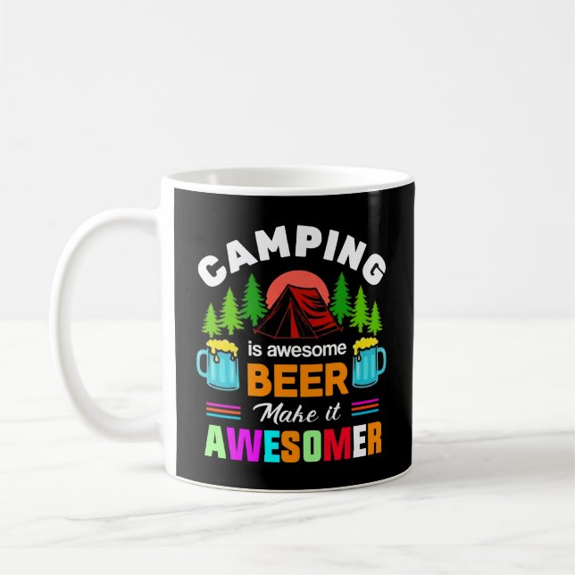 Mug Le camping est une bière géniale Makeit Awesomer-6 (Gauche)