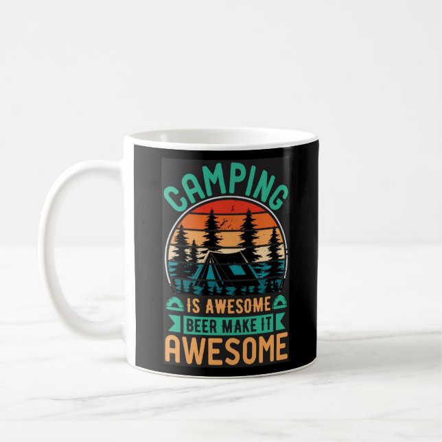 Mug Le camping est une bière géniale Rendez-le génial- (Gauche)