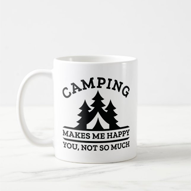 Mug Le camping me rend heureux (Gauche)