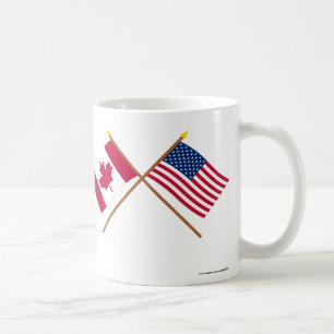 Mug Le Canada et les drapeaux croisés par Etats-Unis