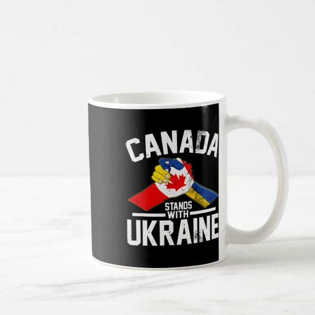 Mug Le Canada Soutient L'Ukraine Drapeau Ukrainien Can (Droite)