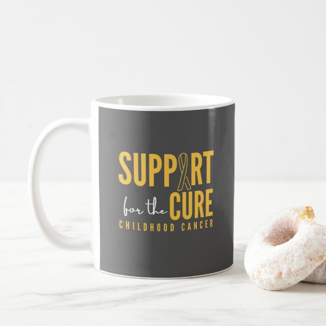 Mug le cancer de l'enfance. soutien pour le traitement (Avec donut)