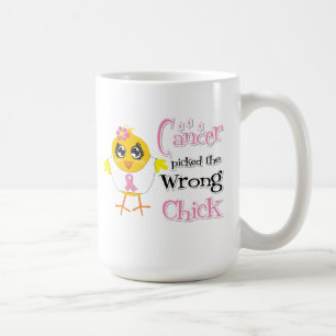Mug Le cancer du sein a sélectionné le poussin faux