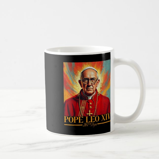 Mug Le cardinal Robert Prevost Chemise le pape Leo Xiv (Droite)