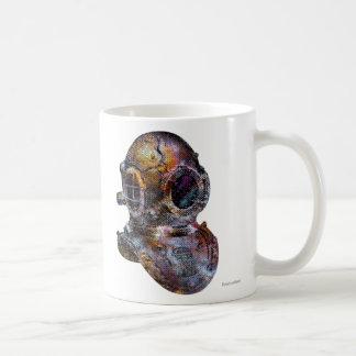 Mug Le casque vintage du plongeur de Steampunk