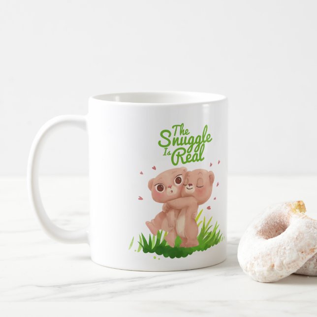 Mug Le casse-croûte est de vrais mignons câlins d'ours (Avec donut)