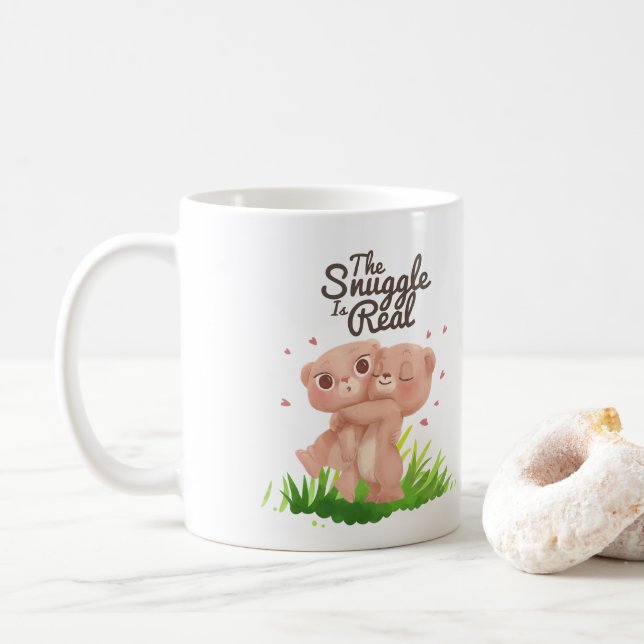 Mug Le casse-croûte est de vrais mignons câlins d'ours (Avec donut)