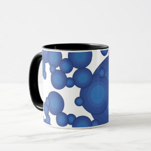 Mug Le cercle de style années 70 bleu