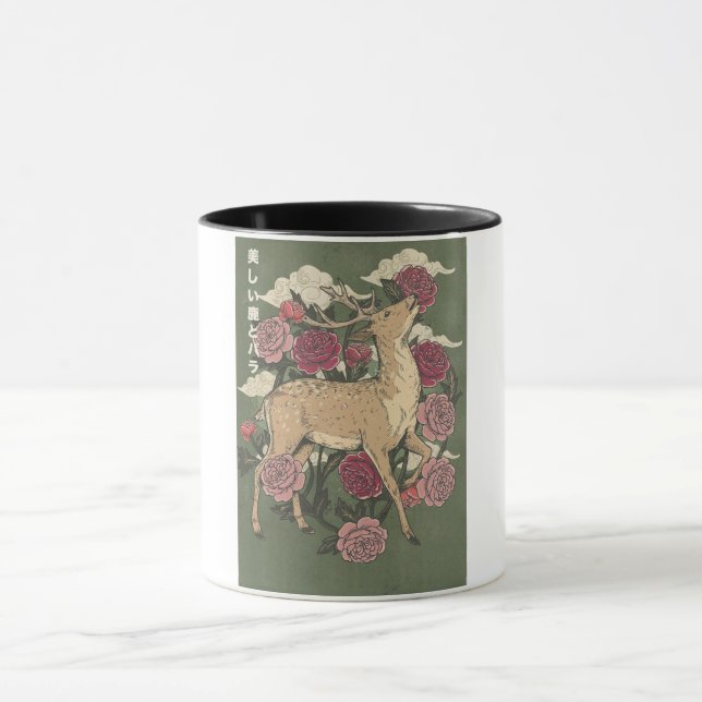 Mug Le Cerf Et Les Roses Beaux (Centre)