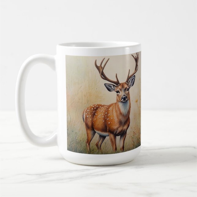 Mug Le Cerf Majestic Dans La Forêt D'Automne (Gauche)