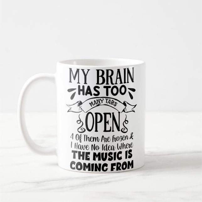 Mug Le cerveau des femmes a trop d'onglets ouverts (Gauche)
