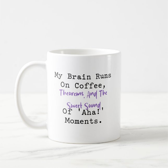Mug Le cerveau fonctionne avec des théorèmes de café M (Gauche)