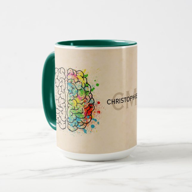 Mug Le cerveau humain gauche et droit personnalise le  (Devant gauche)