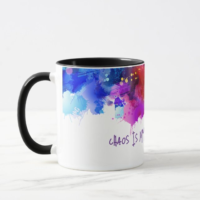 Mug Le chaos est ma zone de confort - Art Abstrait Tee (Gauche)