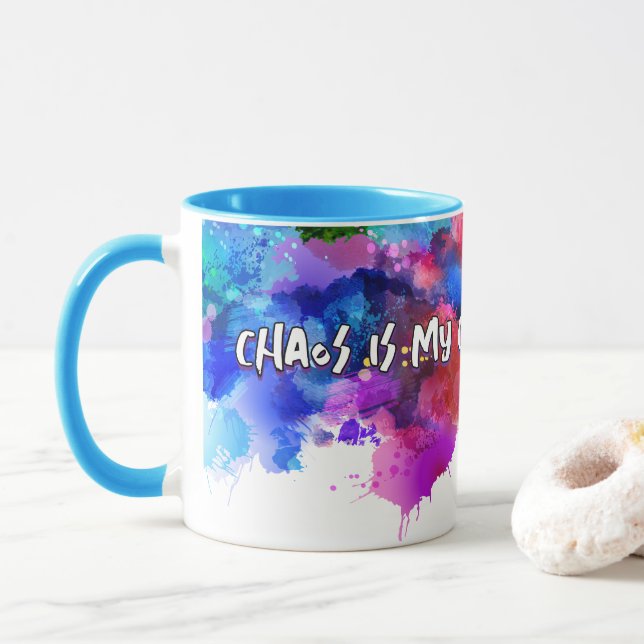 Mug Le chaos est ma zone de confort - Art Abstrait Tee (Avec donut)